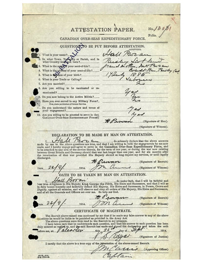 5th Canadian Infantry KIA by Sniper 1915 British War Medal WW1 Paisley Scotland