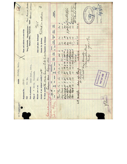 5th Canadian Infantry KIA by Sniper 1915 British War Medal WW1 Paisley Scotland