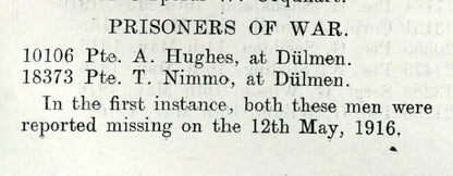 6th Cameron Highlanders POW 1916 British WW1 Medal Trio L/Cpl. Nimmo Edinburgh