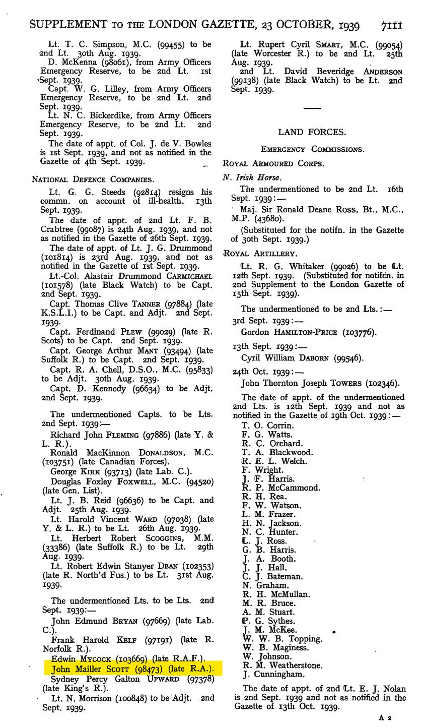 Forth R.G.A. - Officer - WW1 Territorial War Medal Group - Important Edinburgh Architect