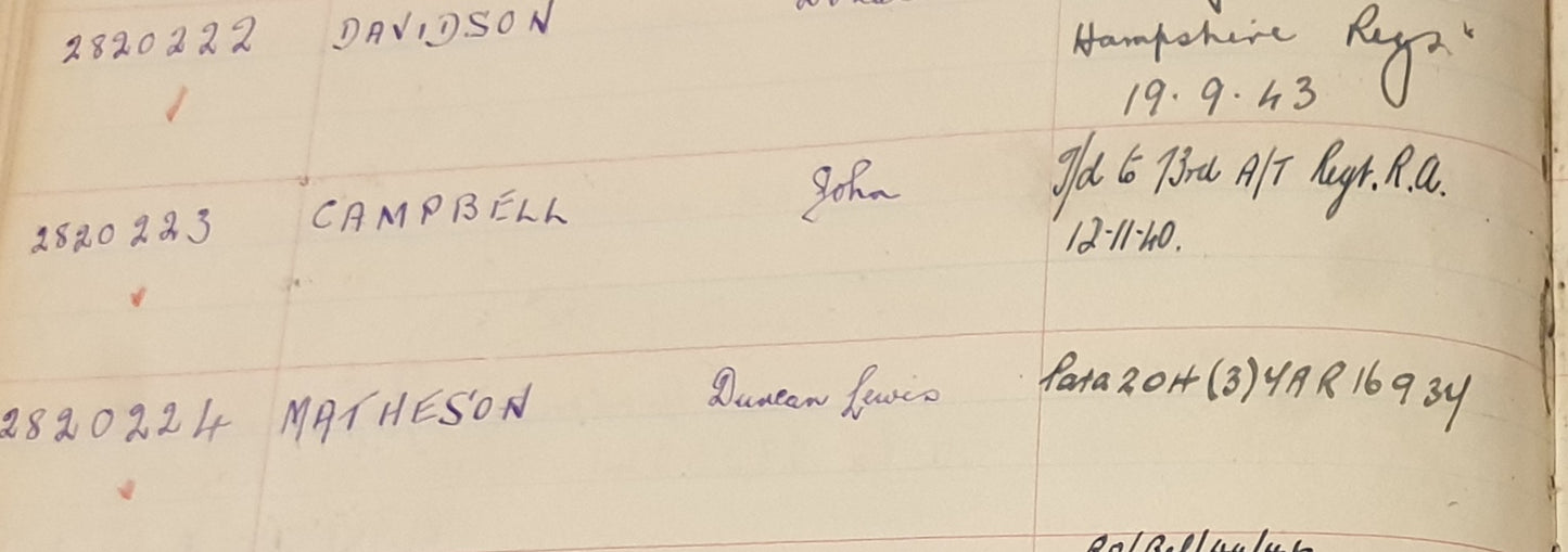 6th Bn. Seaforth Highlanders, Later 71st Anti-Tank Regiment Royal Artillery - Wounded in Action BEF France 1940 - WW2 Medal Group