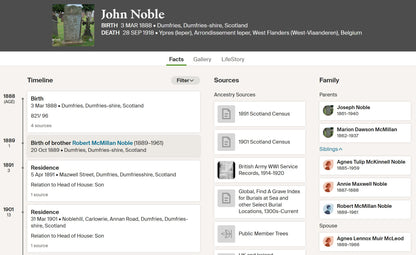 Cameron Highlanders - x2 Officers (Brothers) - British War Medal & Victory Medal - one KIA 1918 Ypres - From Dumfries