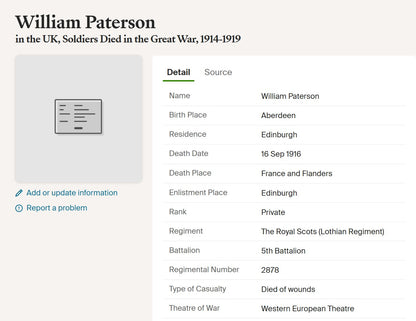 5th Bn. Royal Scots – Died of Wounds in Bombing Trench Raid 1916 – WW1 Medal Pair – From Bourtie, Inverurie
