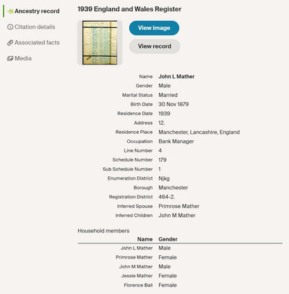 Army Service Corps Officer – 2nd Lieutenant J. L. Mather – WW1 Victory Medal - From Chorlton-cum-Hardy, Manchester