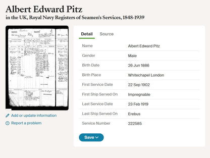 Royal Navy - HMS Prince of Wales - Whitechapel - German Grandfather - WW1 Victory Medal