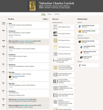 Royal Engineers 1st Army HQ Sig. Coy. - 1914 Mons Star Victory Medal - Shepherds Bush