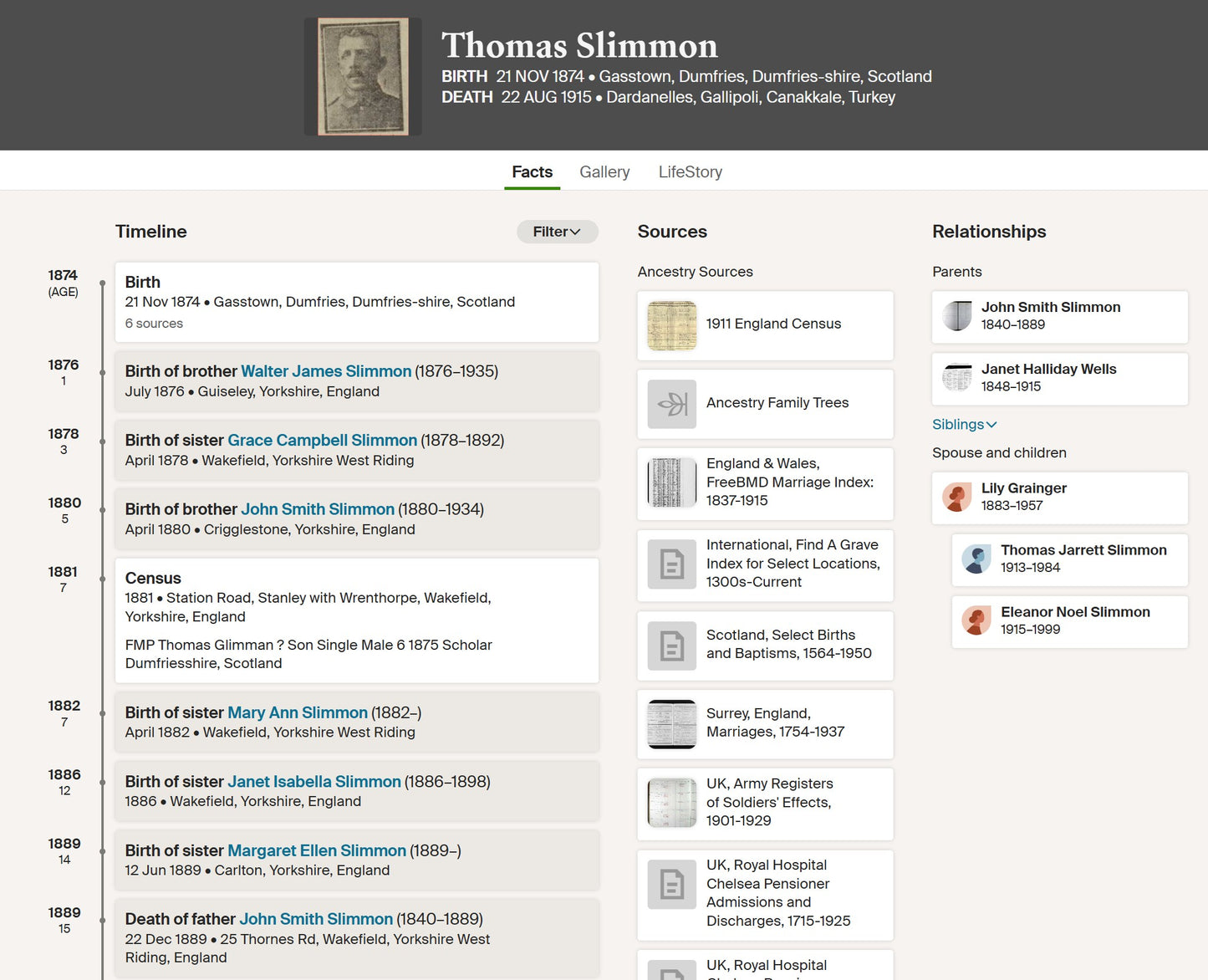 9th West Yorkshire Regiment - Company Sergeant-Major Killed in Action Gallipoli 1915 - Memorial Plaque