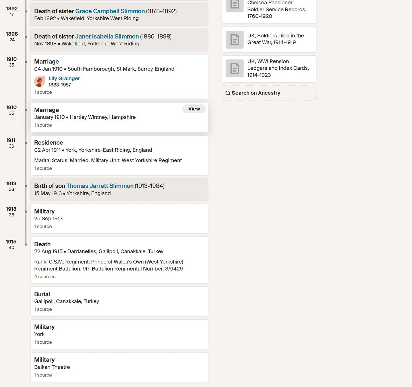 9th West Yorkshire Regiment - Company Sergeant-Major Killed in Action Gallipoli 1915 - Memorial Plaque