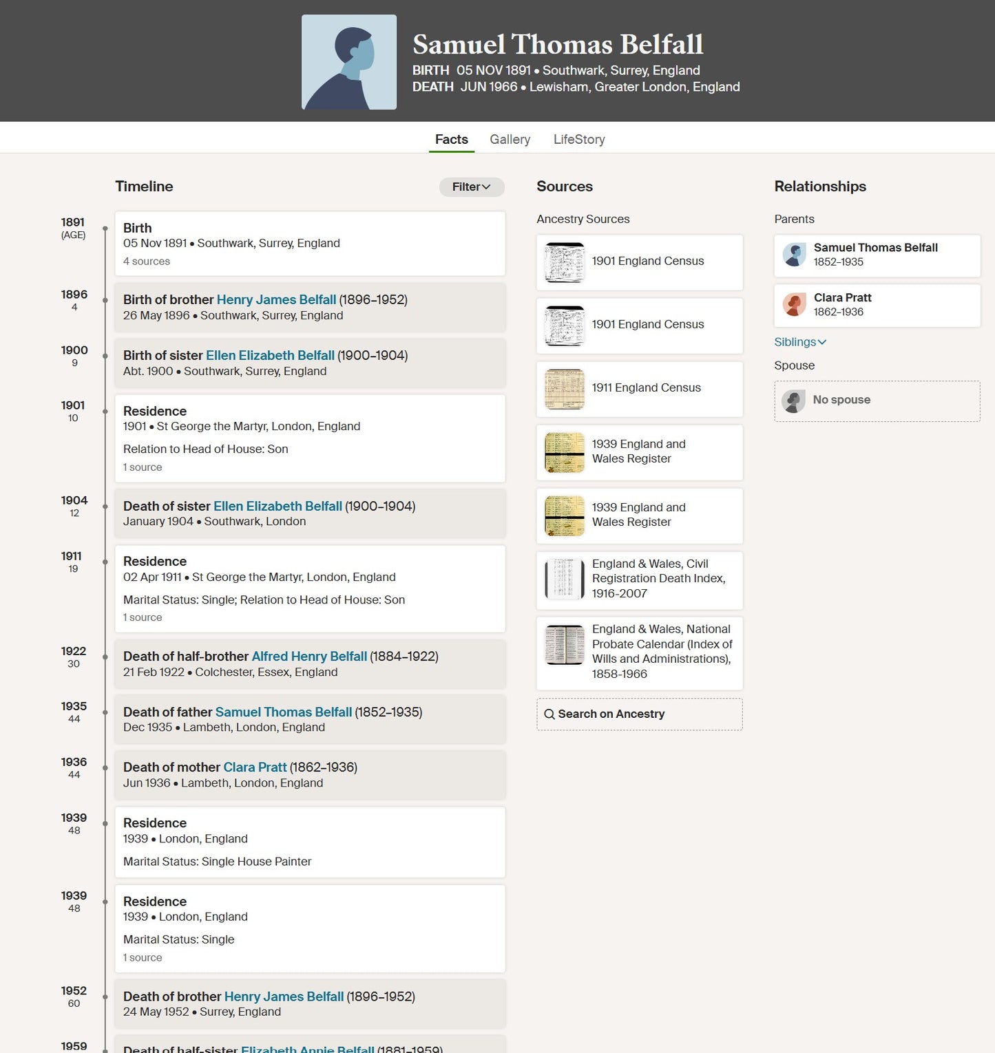 Rifle Brigade - Prisoner of War POW 1918 - British War Medal - From Southwark, London