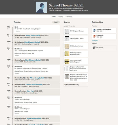 Rifle Brigade - Prisoner of War POW 1918 - British War Medal - From Southwark, London