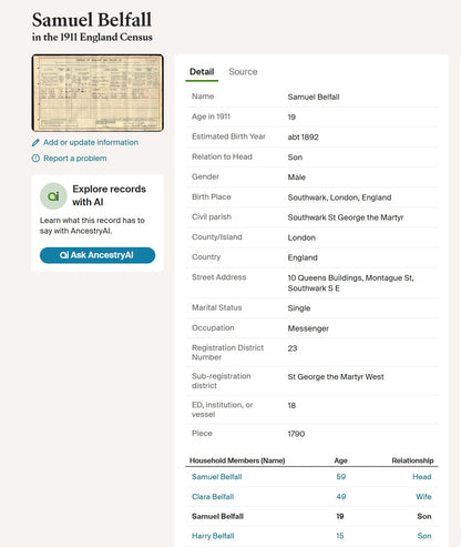 Rifle Brigade - Prisoner of War POW 1918 - British War Medal - From Southwark, London