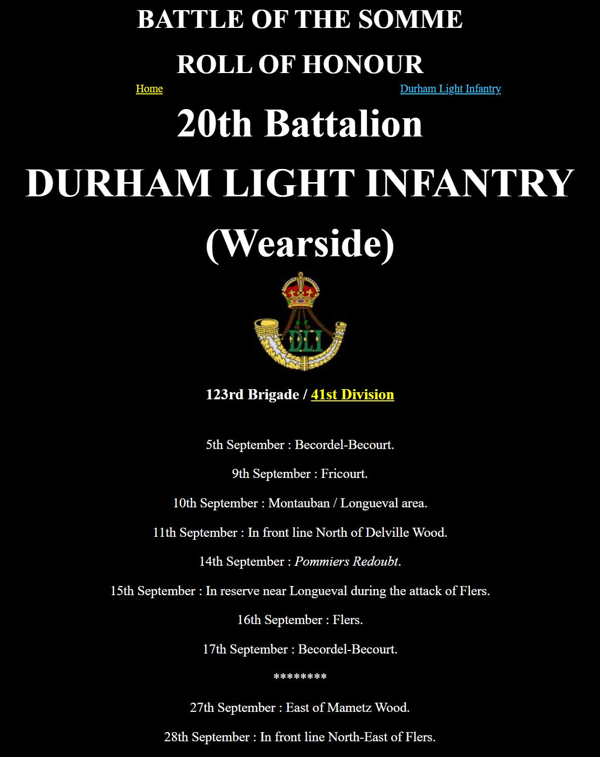 19th Bantams 20th Wearside Durham Light Infantry - Killed in Action Somme 1916 - Memorial Plaque