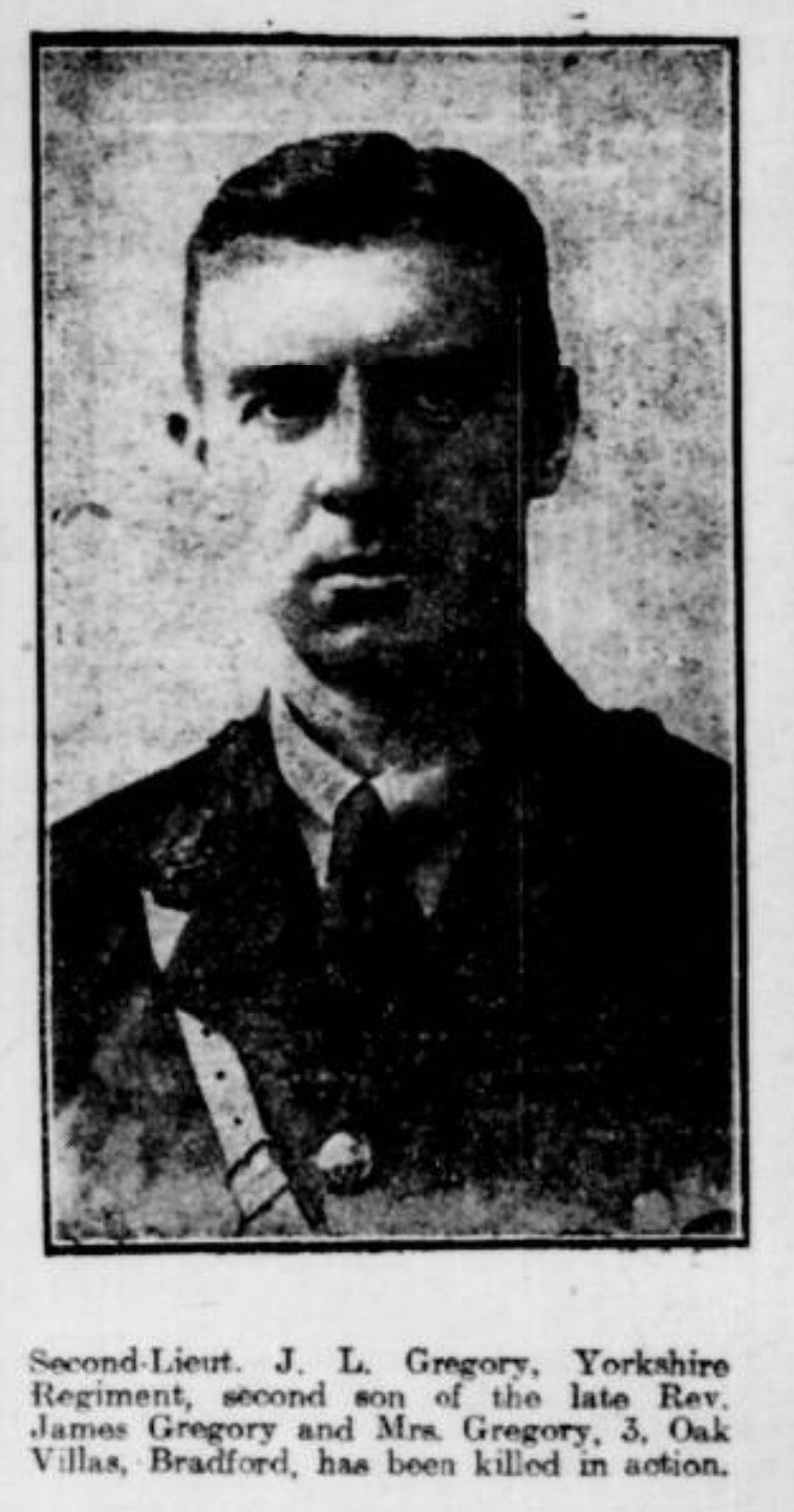 Yorkshire Regiment Officer - Killed in Action Ypres 1917 - Attd RE - WW1 Victory Medal - From Bradford