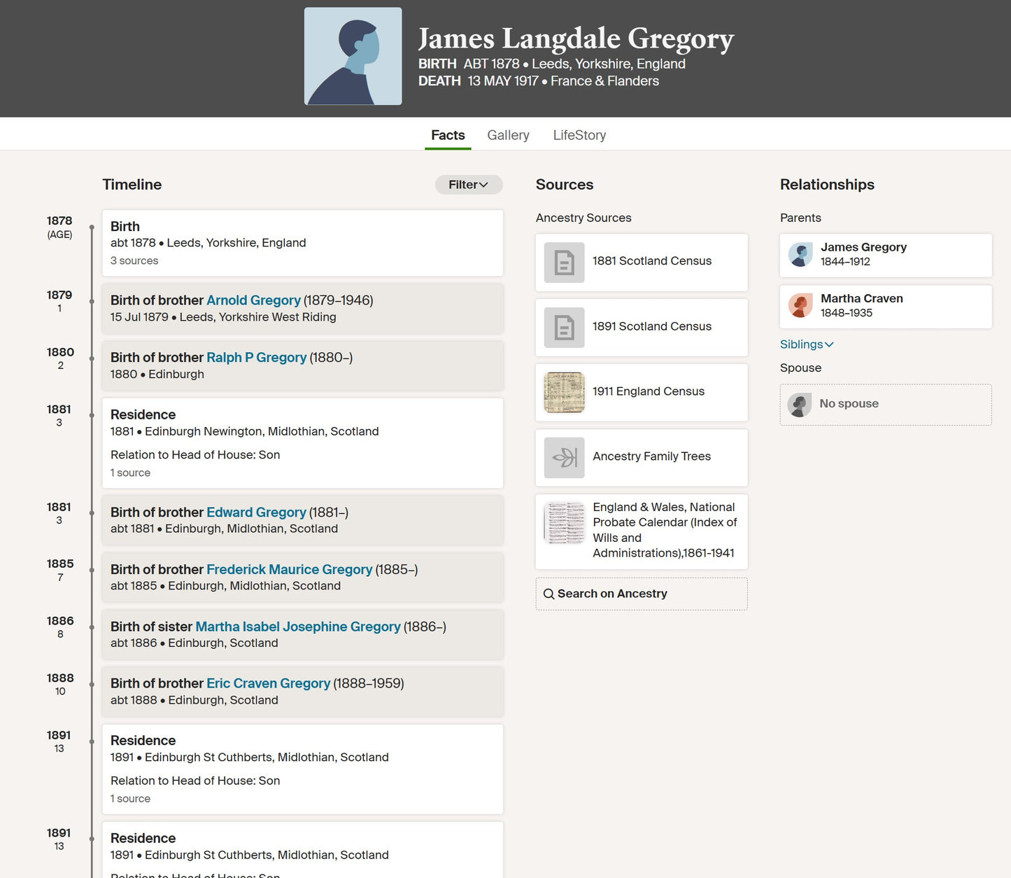 Yorkshire Regiment Officer - Killed in Action Ypres 1917 - Attd RE - WW1 Victory Medal - From Bradford