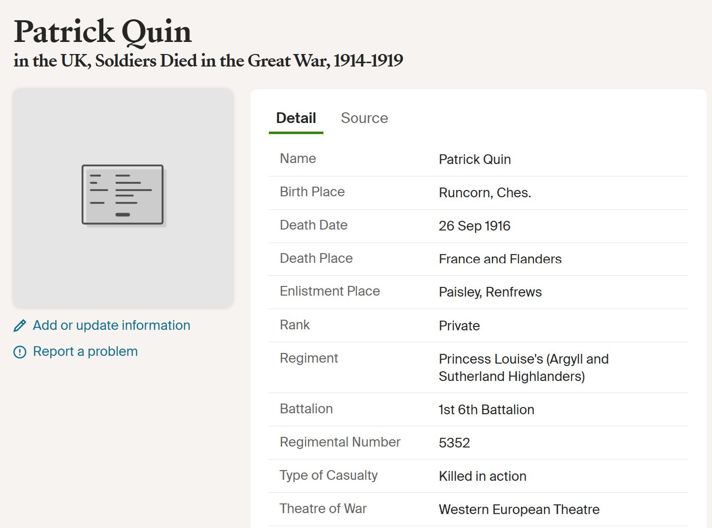 Argyll & Sutherland Highlanders - Killed in Action Somme 1916 Capture of Morval - WW1 Medal Pair - From Paisley
