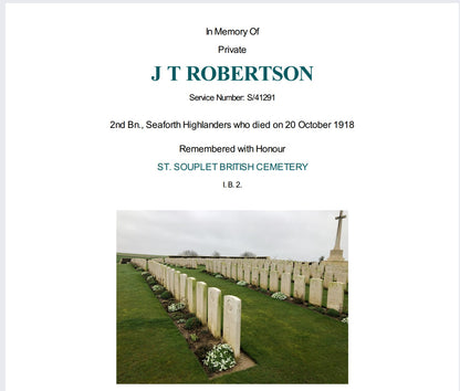 2nd Bn. Seaforth Highlanders - Killed in Action 1918 - WW1 Medal Pair - Late Gordon Highlanders - From Belhelvie, Aberdeen