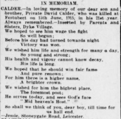 6th Bn. Seaforth Highlanders - Killed in Action Festubert 1915 - WW1 Medals - From Dyke, Forres, Morayshire