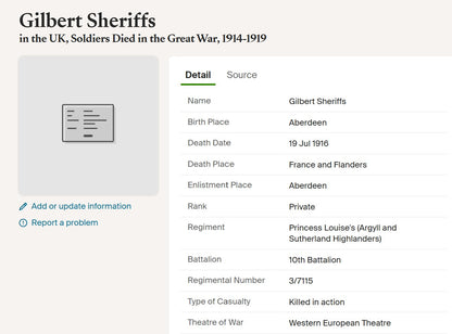 Argyll & Sutherland Highlanders - Killed in Action Somme 1916 Delville Wood - WW1 Medal Trio - From Aberdeen,