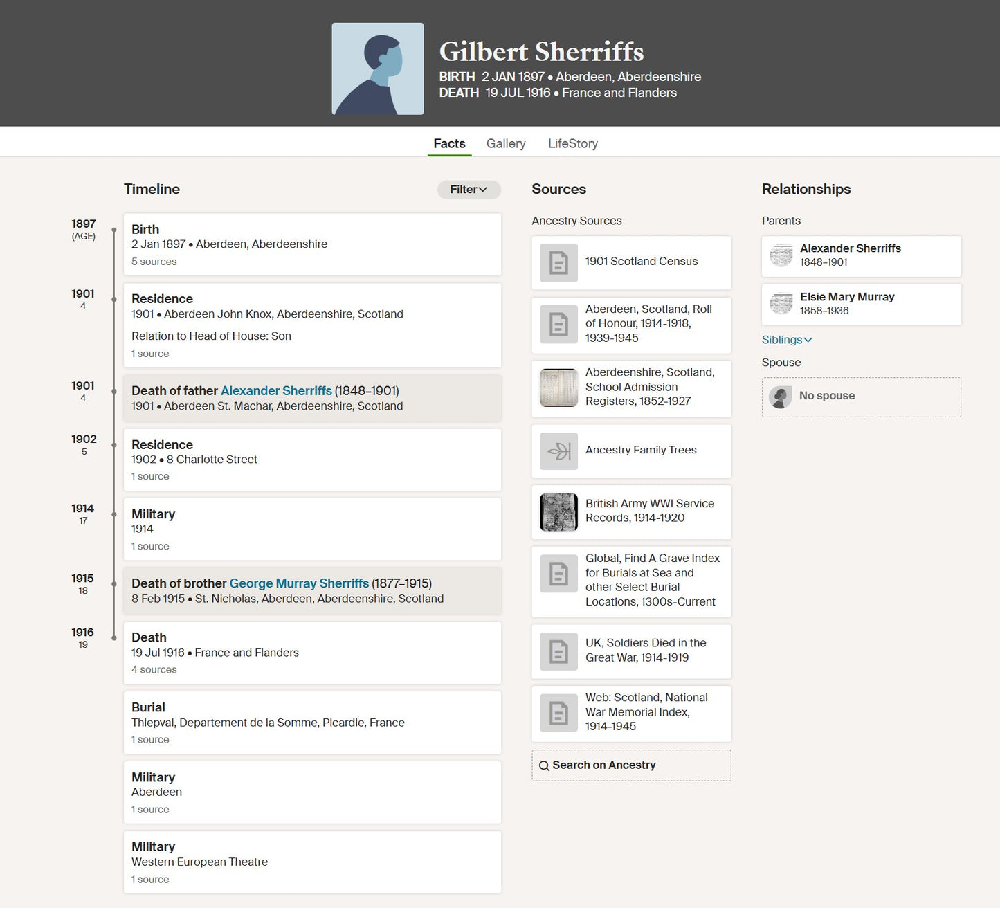 Argyll & Sutherland Highlanders - Killed in Action Somme 1916 Delville Wood - WW1 Medal Trio - From Aberdeen,