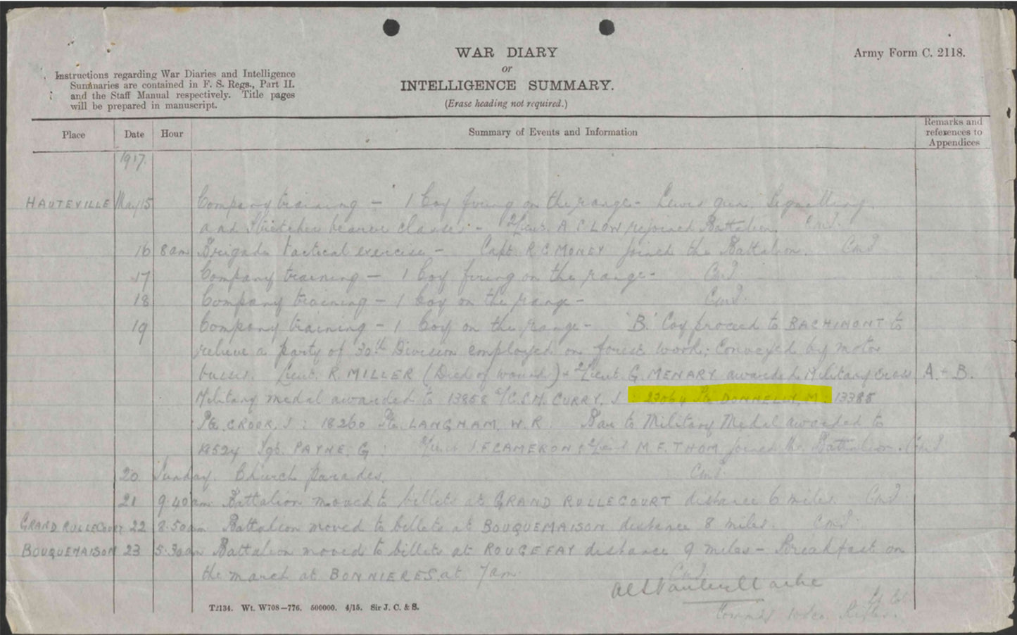 Scottish Rifles (Cameronians) - WW1 Military Medal Gallantry Group - From Paisley - Possibly POW