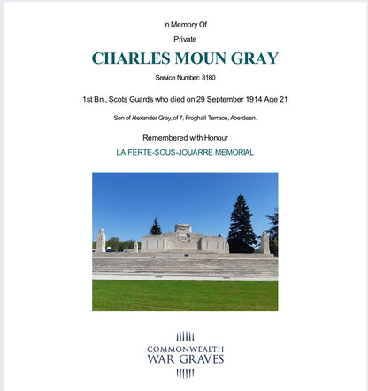 Scots Guards - Killed in Action 1914 - Mons 1914 Star Medal Trio - From Aberdeen