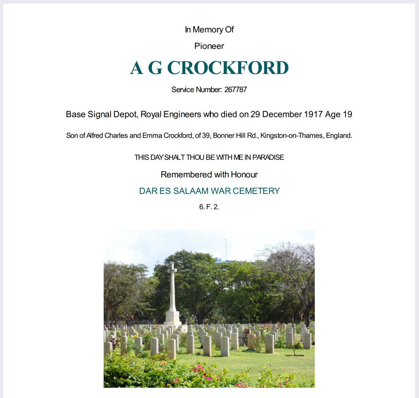 Royal Engineers Died German East Africa 1917 (Tanzania) WW1 Medals Father's ISM