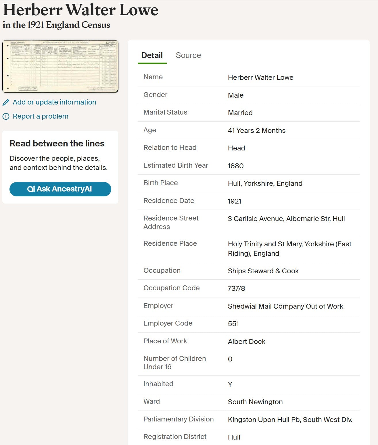Mercantile Marine WW1 British Medal Pair Herbert LOWE Chief Steward From Hull