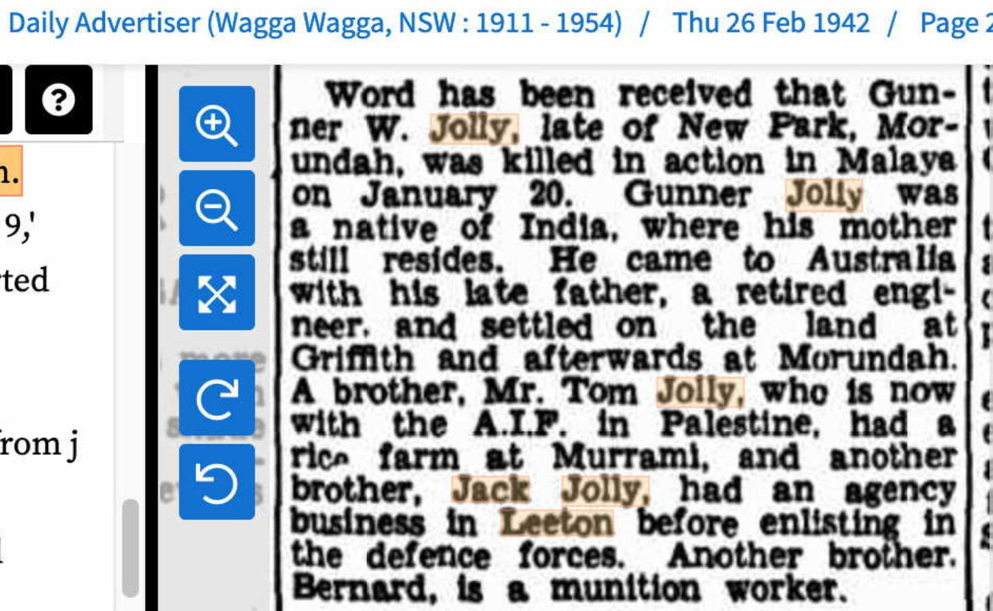 WW2 Australia Service Medal KIA Malaya/Singapore 1942 Pte. 2/18th Bn. From India