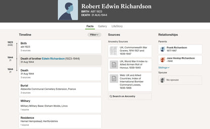 Royal Air Force RAF KIA France 1944 Lancaster Bomber WW2 Casualty Medal Group