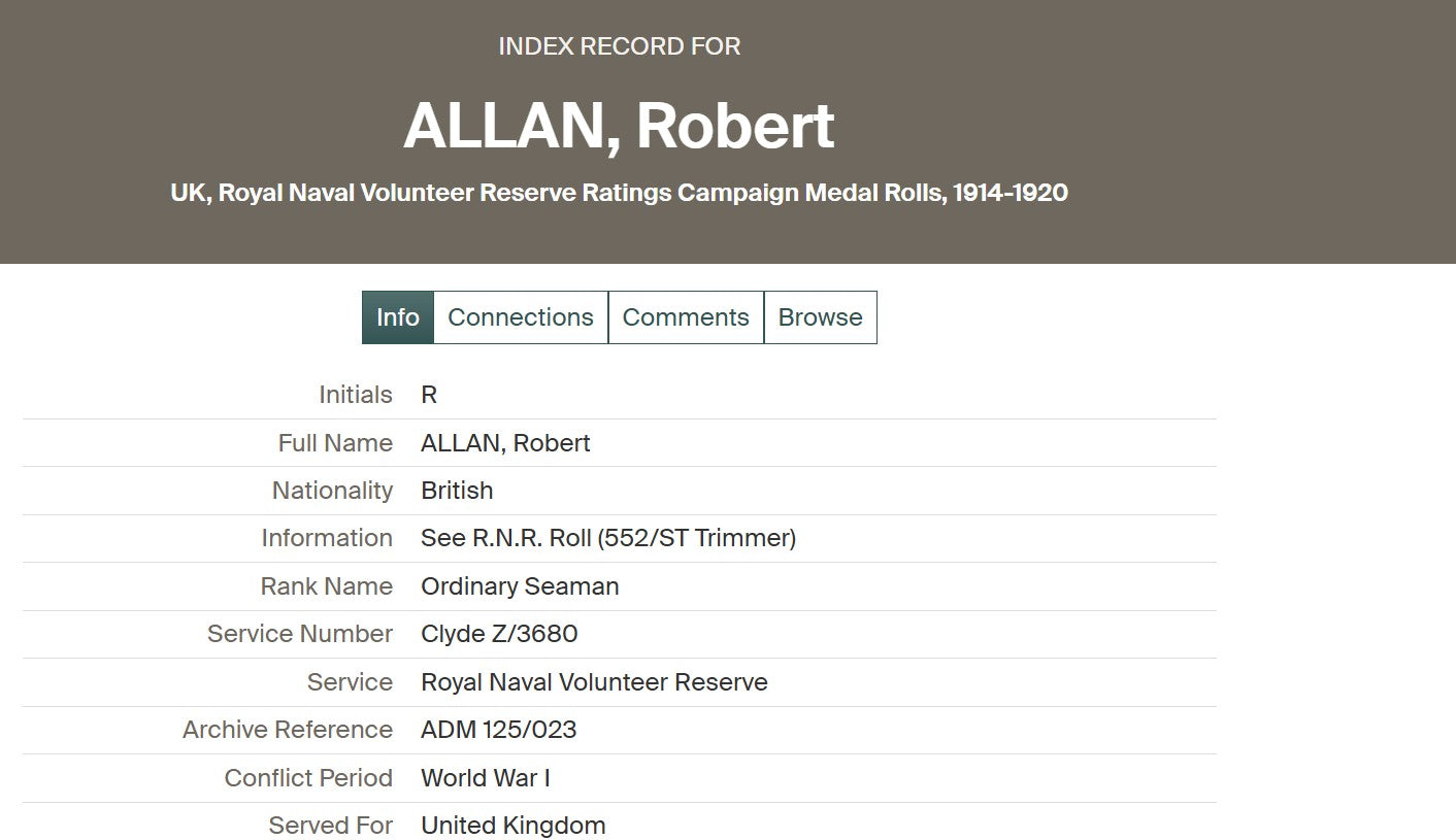 Royal Naval Reserve WW1 Medal Trio Cameronians Scottish Rifles WW2 from Glasgow