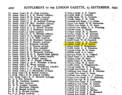 Mentioned in Despatched MID WW2 Medal Group North Africa Royal Army Service Corps RASC from Manchester
