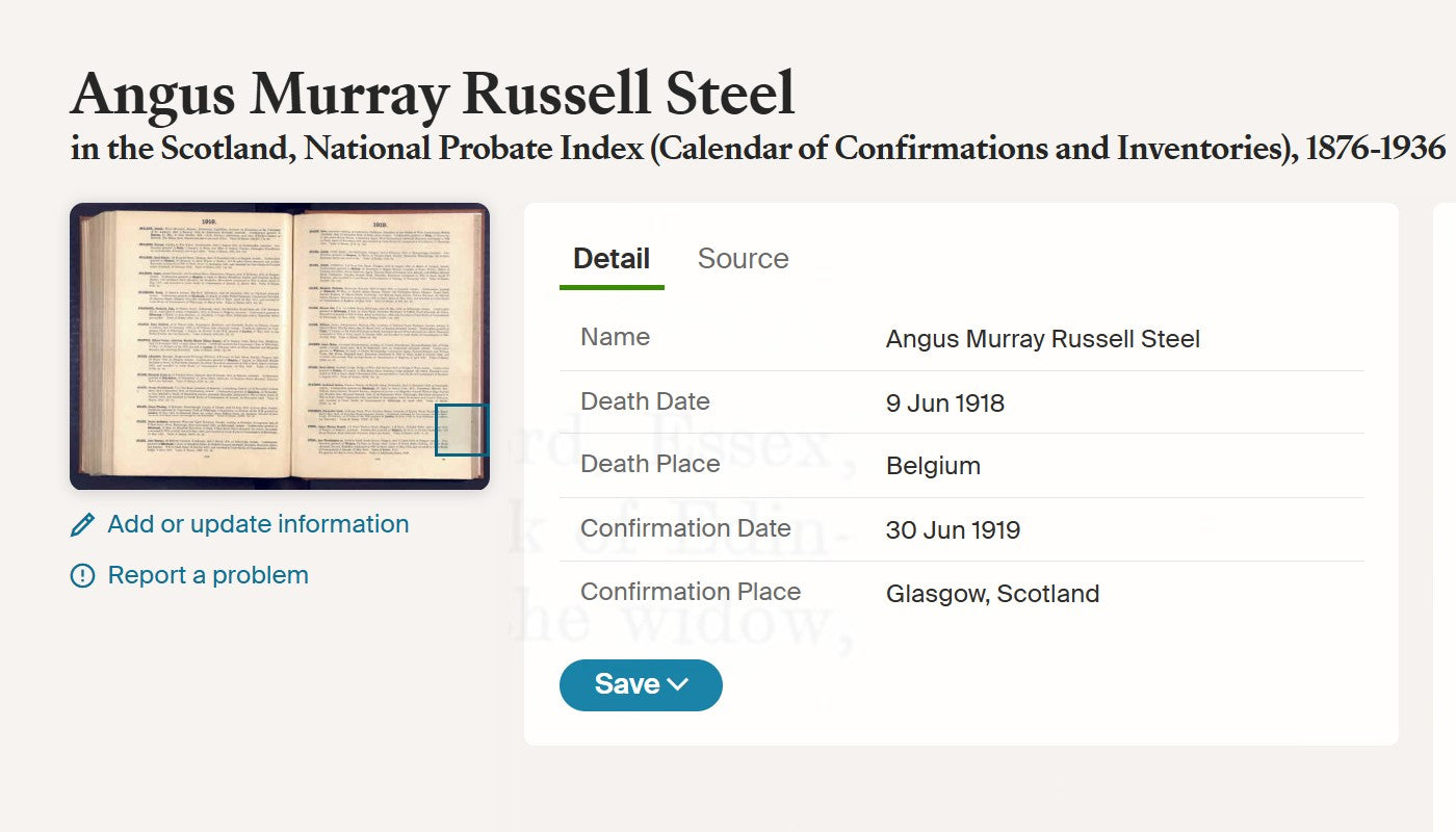 Cameronians Scottish Rifles Officer KIA 1918 MID WW1 Victory Medal from Glasgow
