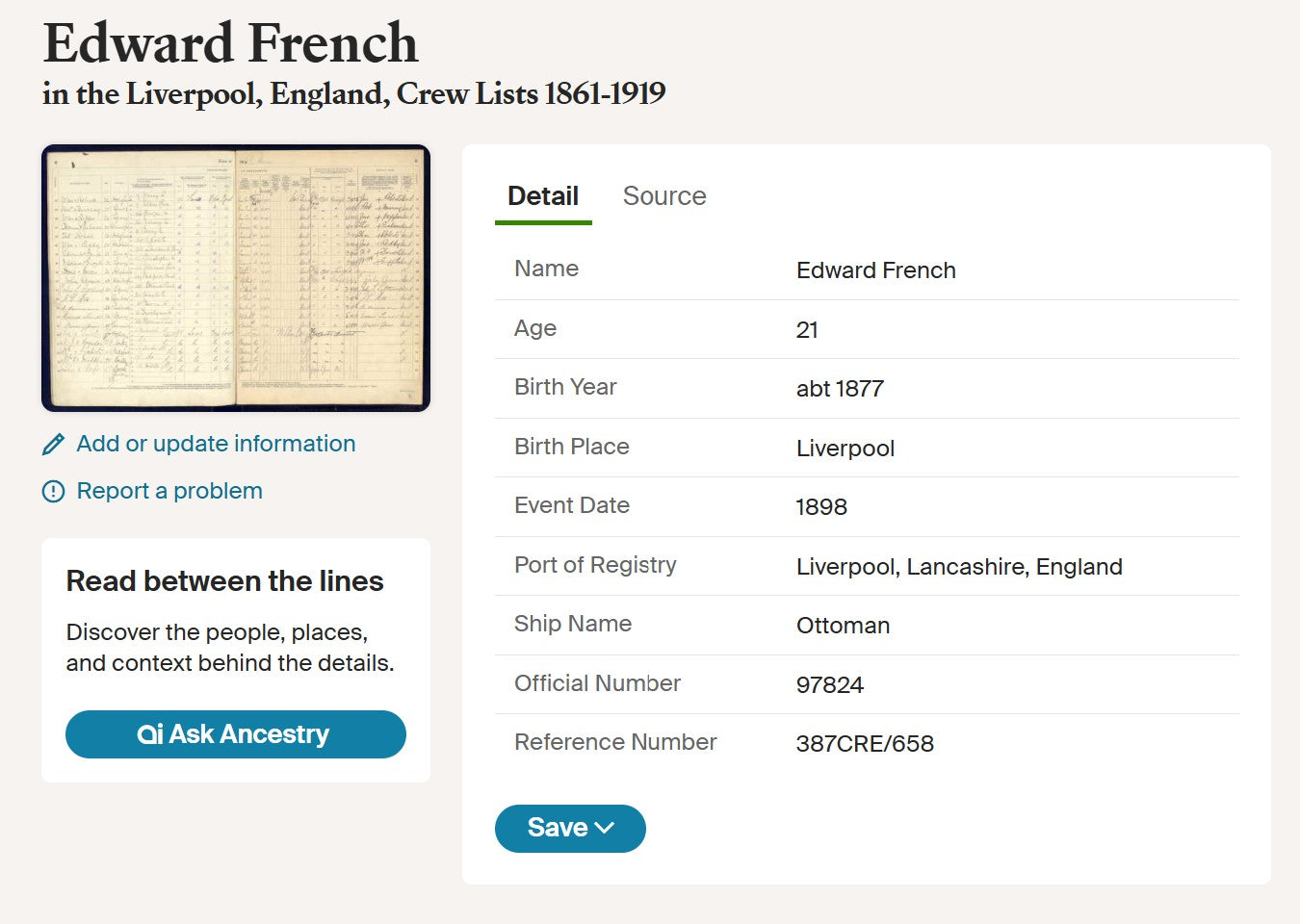 Lusitania Casualty Died 7th May 1915 WW1 Mercantile Marine Medal Fireman French from Liverpool