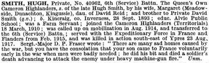 4th Bn. Cameron Highlanders KIA 1917 WW1 Medal Trio from Kincraig, Inverness-shire (BWM Renamed)