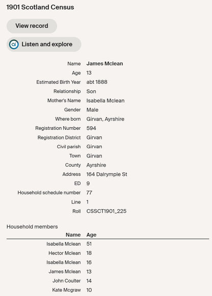 Cameron Highlanders PIPER WW1 Medal Trio 1914 Christmas Tin from Girvan, Ayr