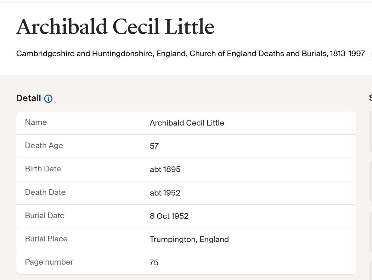 Home Front WW2 Defence Medal to Archibald Cecil Little, Trumpington, Cambridge