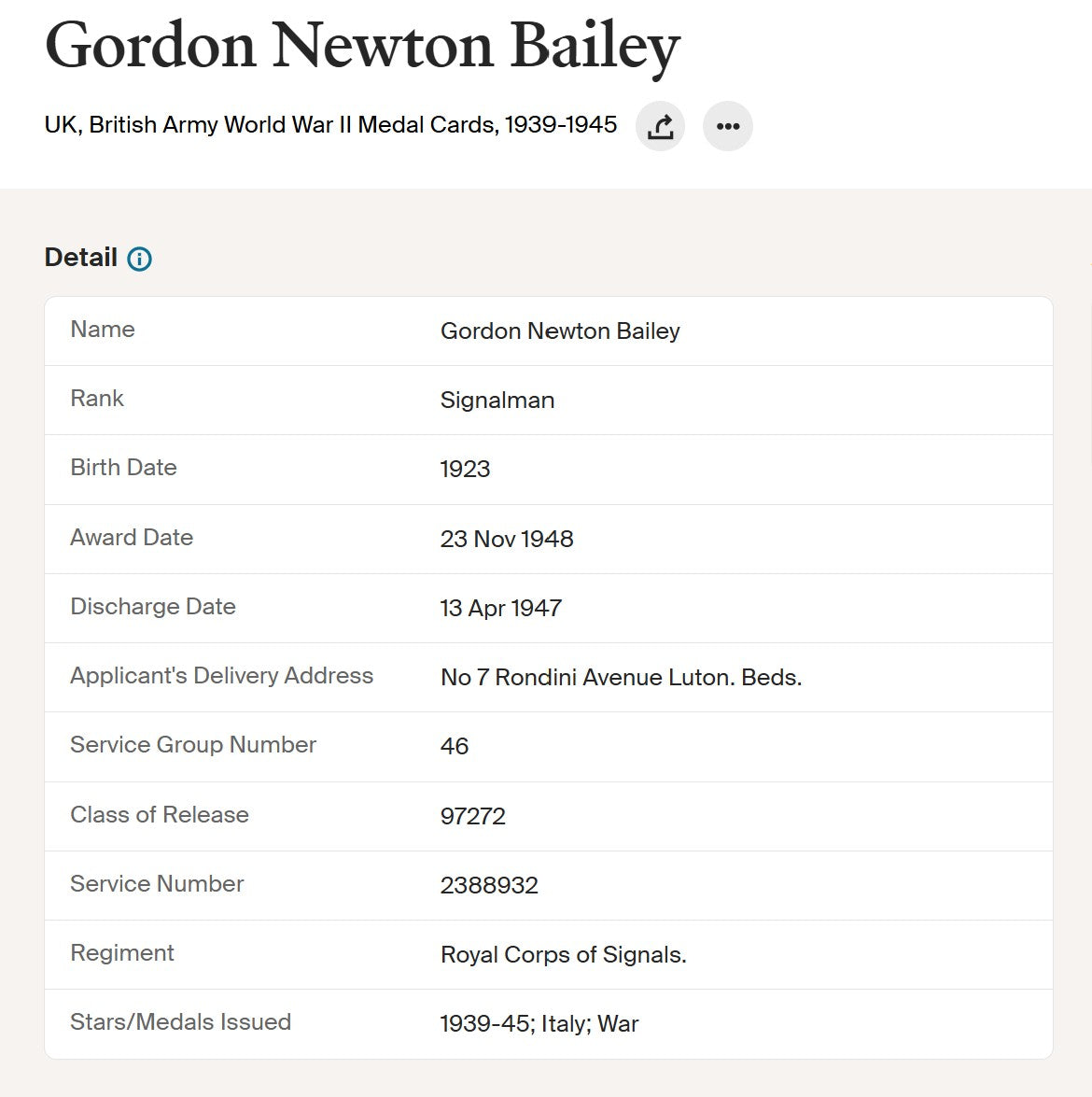 Royal Engineers Royal Signals Father & Son WW1 WW2 Medal Group Palestine Luton