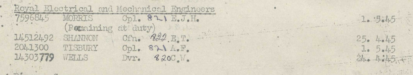 Royal Electrical and Mechanical Engineers WIA 1945 WW2 British Medal Group REME