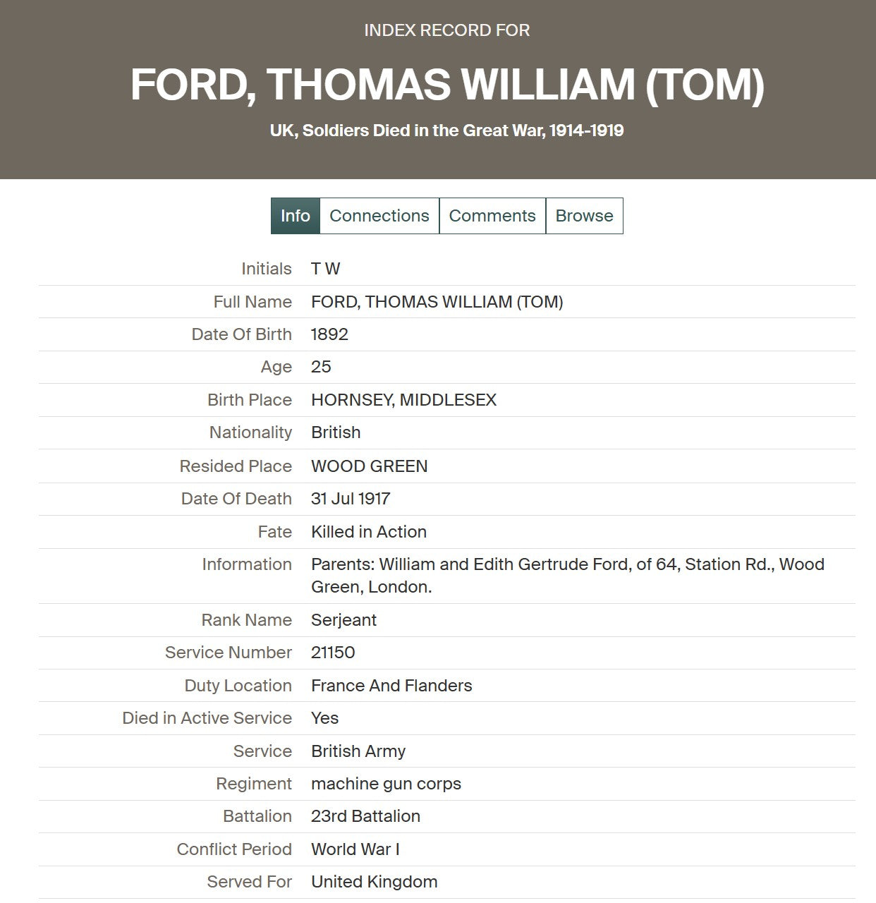 7th Middlesex Regiment KIA Ypres 1917 Machine Gun Corps MGC WW1 Medal Trio