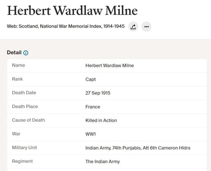 6th Cameron Highlanders KIA Loos 1915 VC Action Captain & Ad QSA Medal Sligo RGA