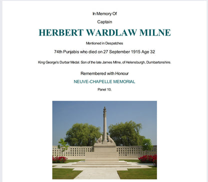 6th Cameron Highlanders KIA Loos 1915 VC Action Captain & Ad QSA Medal Sligo RGA