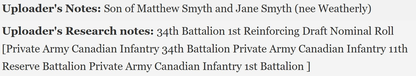 1st Bn Canadian Expeditionary Force KIA 1916 CEF WW1 1914-15 Star Medal Hebburn