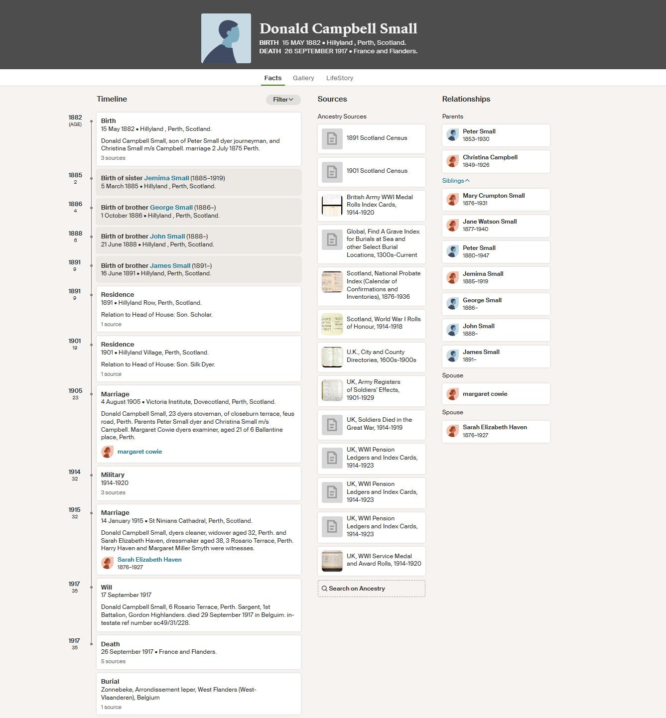 Gordon Highlanders KIA 1917 late 6th Black Watch WW1 British War Medal got TFEM