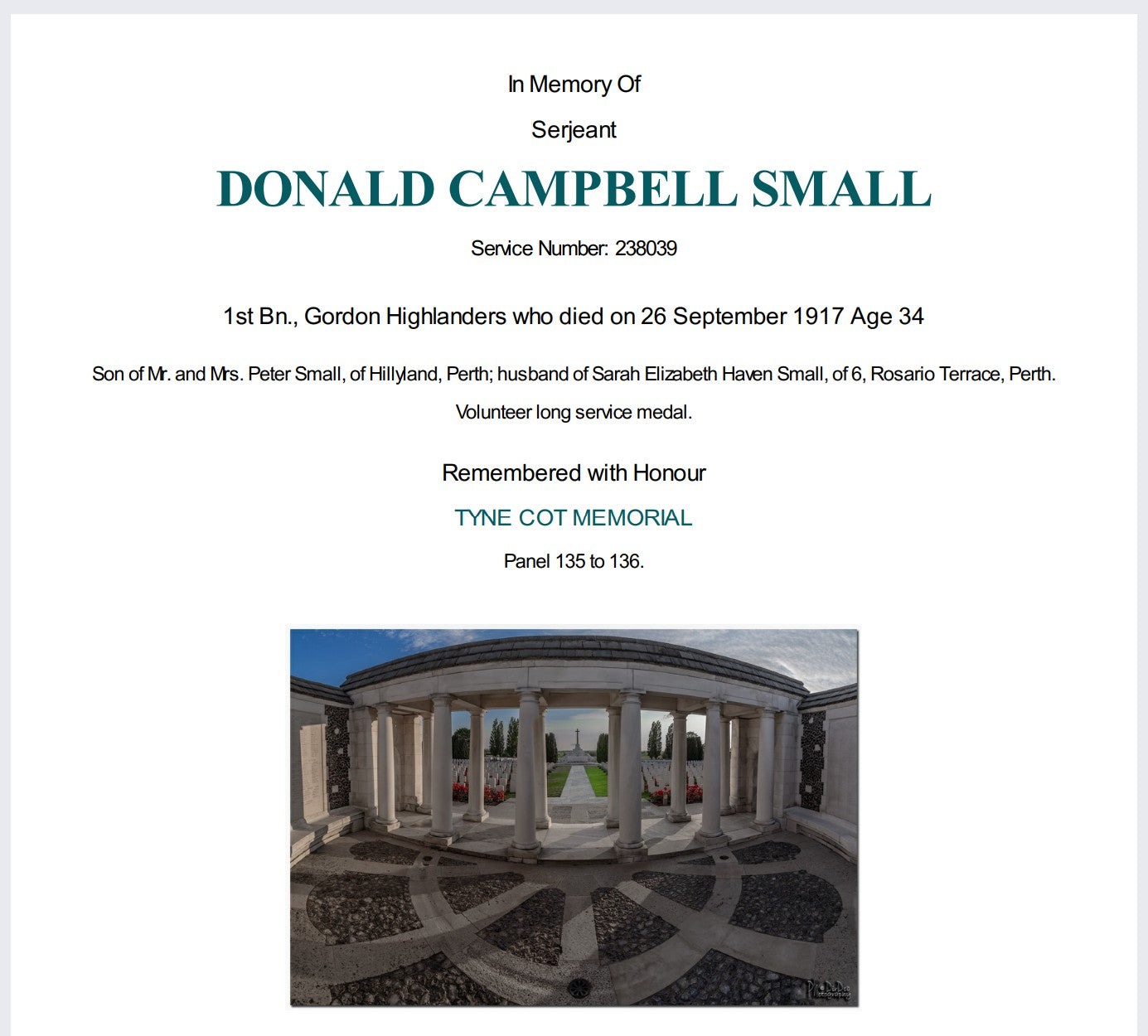 Gordon Highlanders KIA 1917 late 6th Black Watch WW1 British War Medal got TFEM