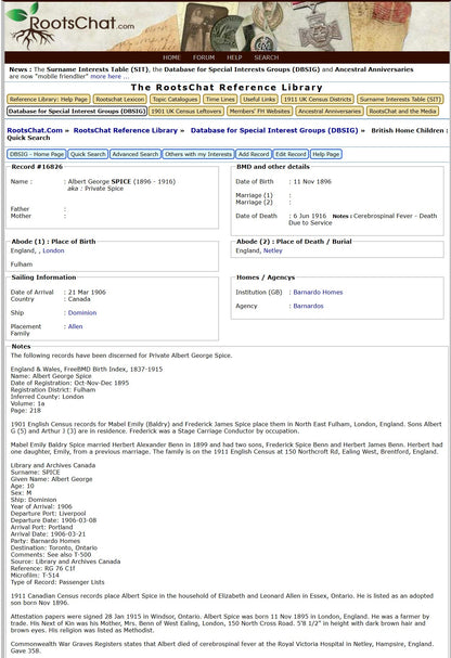 1st Canadian Expeditionary Force Died 1916 CEF WW1 1914-15 Star Medal Home Child