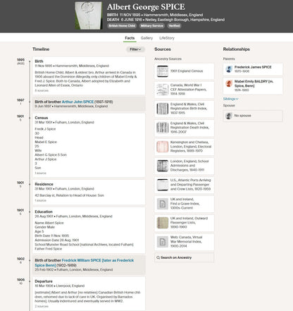 1st Canadian Expeditionary Force Died 1916 CEF WW1 1914-15 Star Medal Home Child