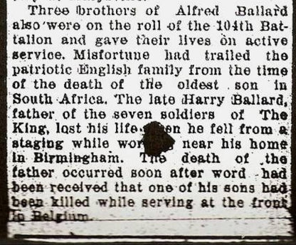 1st Canadian Mounted Rifles KIA 1916 1CMR CEF WW1 British War Medal 1 of 7 Bros