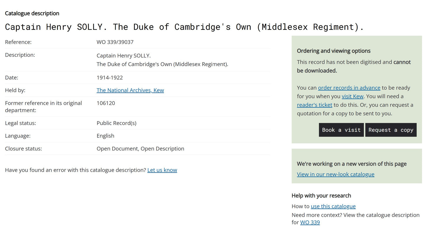 19th Middlesex Regiment Mentioned in Despatches WIA Captain & QM WW1 Medal Pair