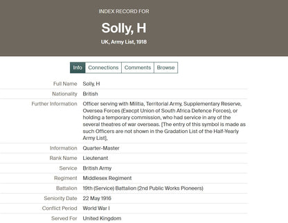 19th Middlesex Regiment Mentioned in Despatches WIA Captain & QM WW1 Medal Pair