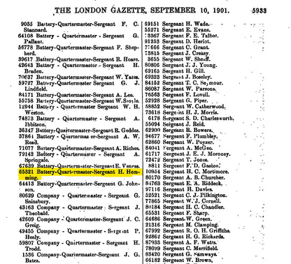 Royal Artillery MENTIONED IN DESPATCHES 1901 Boer War Medal Group MID Evesham